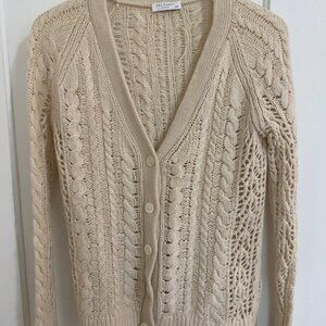 Equipment Femme Cashmere/Alpaca Knit Cardigan Beige M